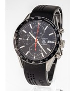 TAG Heuer Carrera CV2014-2 Chronograph W / Gummi Band Herren Uhr Uhrwerk #7750 - $2,707.42