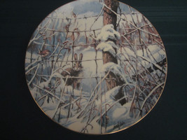 Country Christmas 1989 Collector Plate Lowell Davis Rabbit Wren Schmid Rare - £47.96 GBP