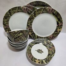 Mossy Oak Break Up Infinity Camo 12 Piece Dinnerware Set Plates Bowls Sa... - $32.30