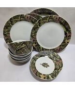 Mossy Oak Break Up Infinity Camo 12 Piece Dinnerware Set Plates Bowls Sa... - $32.30