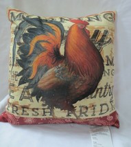 Colorful Rooster Decorative  Pillows Country Farmhouse or Rustic Decor 18&quot; Sq - £11.79 GBP
