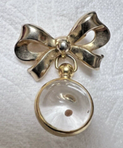 Vintage Coro Mustard Seed Lucite Brooch w Bow Have Hope The Size of Mustard Seed - £28.76 GBP