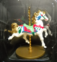 Hallmark Cards Christmas Ornament 1989 Snow First in Carousel Horse Series Boxed - £6.28 GBP