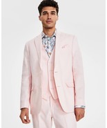 Bar III Sport Coat Men&#39;s 40S Solid Pink Slim-Fit 100% Linen Fully Lined - €46,88 EUR