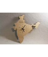 UNIQUE BESPOKE INDIA COUNTY SHAPE CLOCK  WOODEN MAP COUNTRY CLOCK INDIA - $25.87 CAD