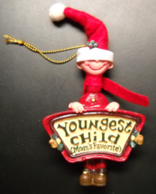 Kurt S Adler Christmas Ornament Mom&#39;s Favorites Youngest Child Boy Origi... - £7.07 GBP