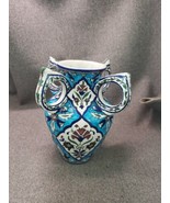 Greek Design Blue Amphora Vase - Quad Handles 8&quot; - £231.20 GBP