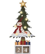 Wooden Christmas Tree Countdown Advent Calendar, LED Countdown to Christ... - £22.30 GBP
