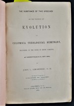 1885 antique EVOLUTION columbia theologic seminary synod sc GIRARDEAU SP... - $48.02