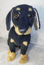 Six Flags Rottweiler Dog Puppy Stuffed Animal Prize Plush Theme Park Toy 16&quot; - £10.80 GBP