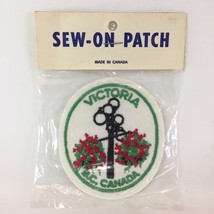 New Vintage Patch Badge Emblem Souvenir Travel Sew On VICTORIA B.C. Lamp Post - £15.62 GBP