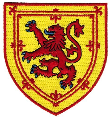Scotland Coat Arms Patch Lion Rampant Shield Embroidered Iron-On Royal Standard - $5.99