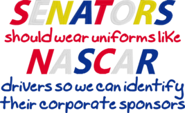 Political Embroidered Shirt -Senators should wear uniforms like NASCAR d... - £17.26 GBP