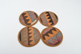 rug wool coasters,wool coasters,rug coasters,coffee table accents,coasters - $19.00