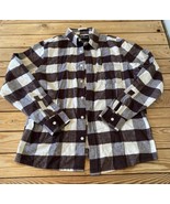 Hollister NWT $44.95 Men’s Flannel Button Up Shirt Size L Brown B8 - £17.77 GBP