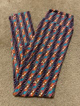 NWT LuLaRoe OS Leggings Neon 80s Aztec Geometric Blocks Unicorn ONE size #92 - £14.70 GBP