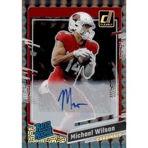 Michael Wilson RC Auto 2023 Donruss CLEAR Series NFL Cardinals Football ... - $16.11