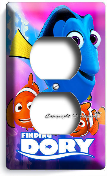 FINDING DORY PINK JELLYFISH NEMO DUPLEX OUTLET WALL PLATE GIRLS BOYS ROOM DECOR