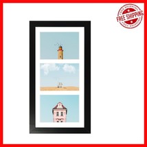 7x14 Satin Black Collage Frame with Acid-Free Mat for 3 Beautiful Pictures - $29.09