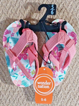 Wonder Nation Girls Flip Flops GT WN EVA Tropical Comfort Footbed -Size ... - £5.74 GBP