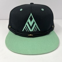 Findlay Rope Baseball Cap Snapback Hat Classic Triangle Logo Black Teal GUC - $24.70