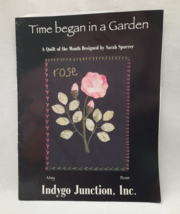 Sarah Sporrer ~ Indygo Junction Time Began In a Garden Quilt Block Patte... - £5.14 GBP