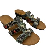 Vionic Radia women&#39;s Snakeskin Orthotic Adjustable Strap Wedge Sandals s... - €34,38 EUR