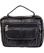 Black Solid Genuine Leather Bible Cover - $43.99