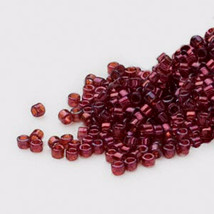 Miyuki Delicas 11/0, Tr Gold Luster Dk Red 105, 50g glass delica beads, ... - £15.88 GBP