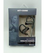 Art + Sound Altitude Wireless Earbuds Sports Hook + Mic Black - £8.54 GBP