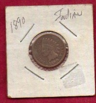 Lot: 4 Indian Head Pennies Better 1890, 1893, 1905, 1907 in Flips, Vintage Coins - £20.06 GBP