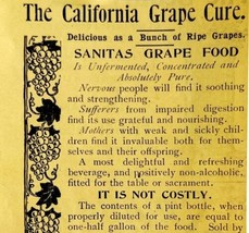 Sanitas California Grape Juice 1894 Advertisement Victorian Fruit Cure ADBN1f - £11.84 GBP