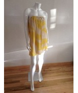 Adam Lippes Adampluseve Yellow Off white Strapless Mini Dress Silk Zebra... - £23.74 GBP