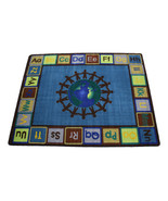 Earth Tone Alpha World children's educational & play printed rug 6'6" x 8'4" #20 - $289.00