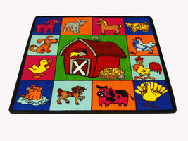 Farm for Babies Children&#39;s Printed Rug 5&#39; x 5&#39; item #2015 - £171.81 GBP