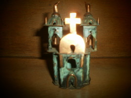 Handmade  Copper Church with Cross and Bells - £15.98 GBP