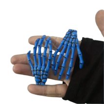 2 pc Halloween Skeleton Hand Hair Clips - New - Blue - $12.99