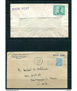 India 1954 2 Covers to USA Book Post Single Usage 12127 - £7.40 GBP