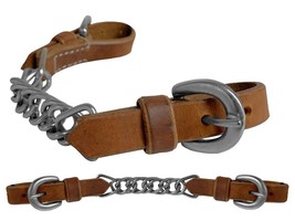 Western Saddle Horse Leather Stainless Curb Chain Strap attaches to the Bit - £6.97 GBP