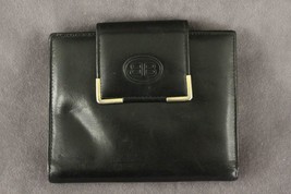Designer Brand Wallet BISOU BISOU Black Leather Bifold ID Card - £13.32 GBP