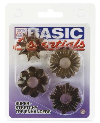 Basic Essentials Super Stretchy TPR Enhancers Assorted Shapes Smoke - $11.87