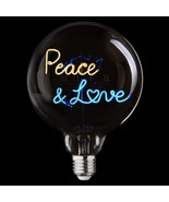 Message in The Bulb Peace &amp; Love Amber &amp; Blue Wireless Light - €170,50 EUR