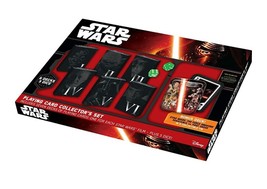 NEW SEALED Cartamundi Star Wars Playing Card Set 7 Decks 5 Dice + Tin - £23.36 GBP