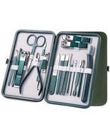 Professional 18-Piece Stainless Steel Manicure &amp; Pedicure Kit with Trave... - $456.48 MXN