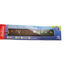 NIB Sunbeam Advanced 7 Outlet Power Strip with Surge Protector Black - £6.56 GBP