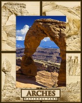 Arches National Park Montage Laser Engraved Wood Picture Frame Portrait (5 x 7) - £24.77 GBP