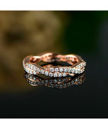 1.2CT Lab Created VVS1 Diamond Full Eternity Engagement Ring 14K Rose Go... - £71.67 GBP
