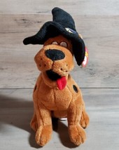Halloween Scooby Doo w/ Trick or Treat Witch Hat 2010 Ty Beanie Babies 7&quot;  - £22.07 GBP