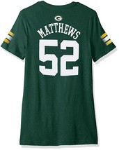 NFL Girls Clay Matthews Green Bay Packers Main Stripes V-Neck, Large/ 14 - £8.81 GBP