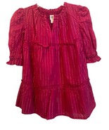 GAP Kids Girls X-Small 4 5 Dress Long Sleeve Ruffle Sleeve Gold Stripes ... - $10.45 CAD